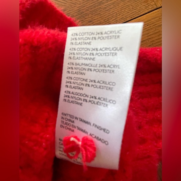 New Anthropologie Maeve Red Cowl Neck Sweater Size Small - Picture 4 of 7